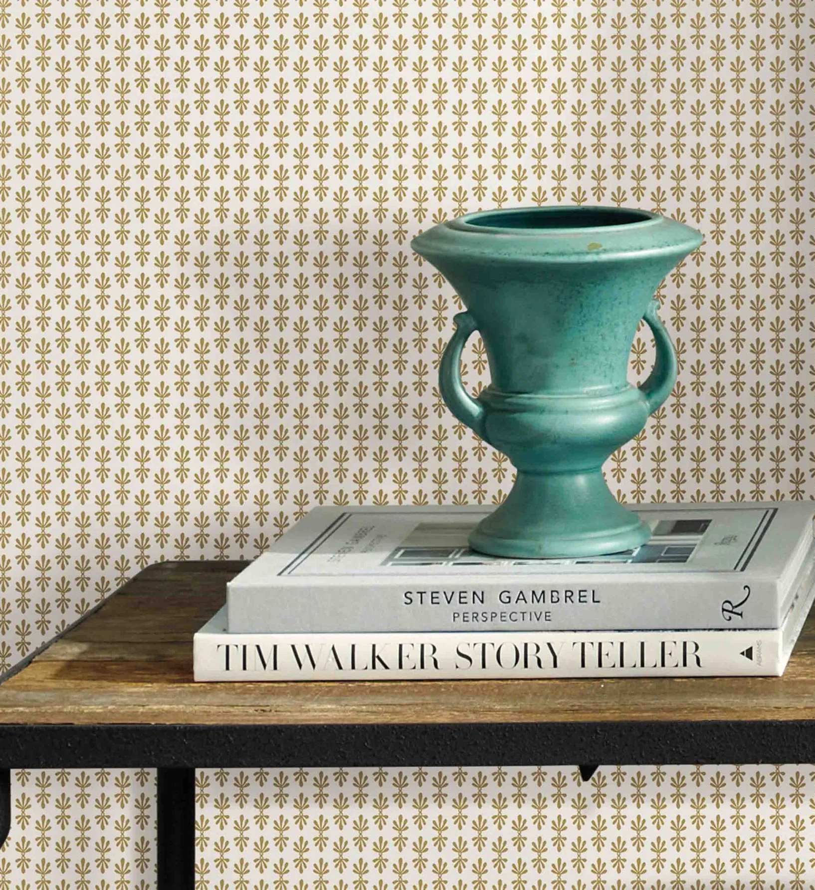 Petal Wallpaper - White & Metallic Gold - Image 4