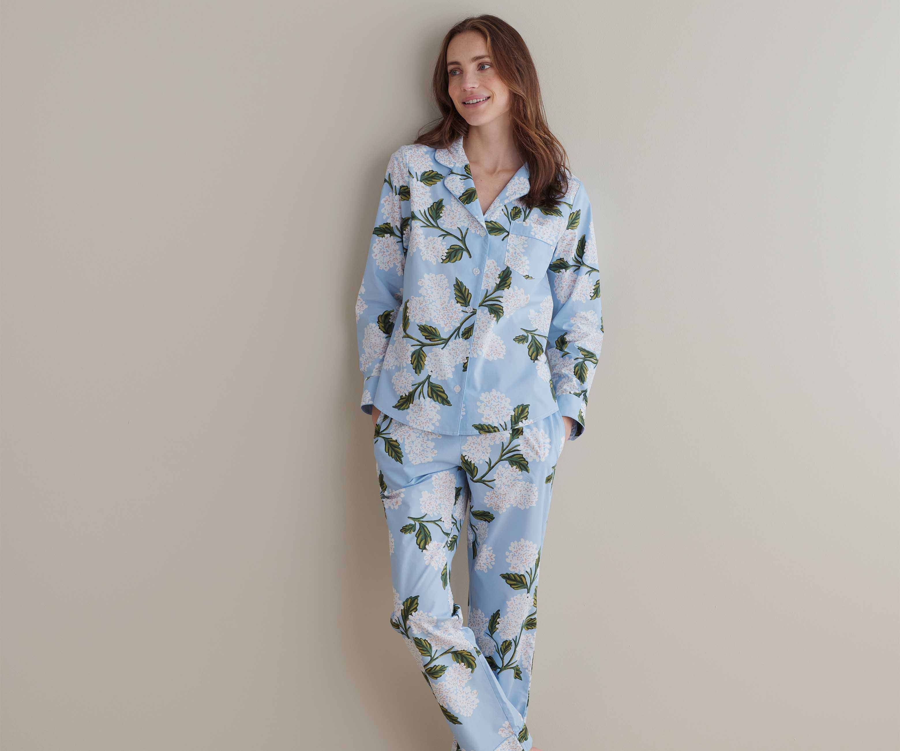 Poplin Button Front Long Set - Hydrangea - Image 2