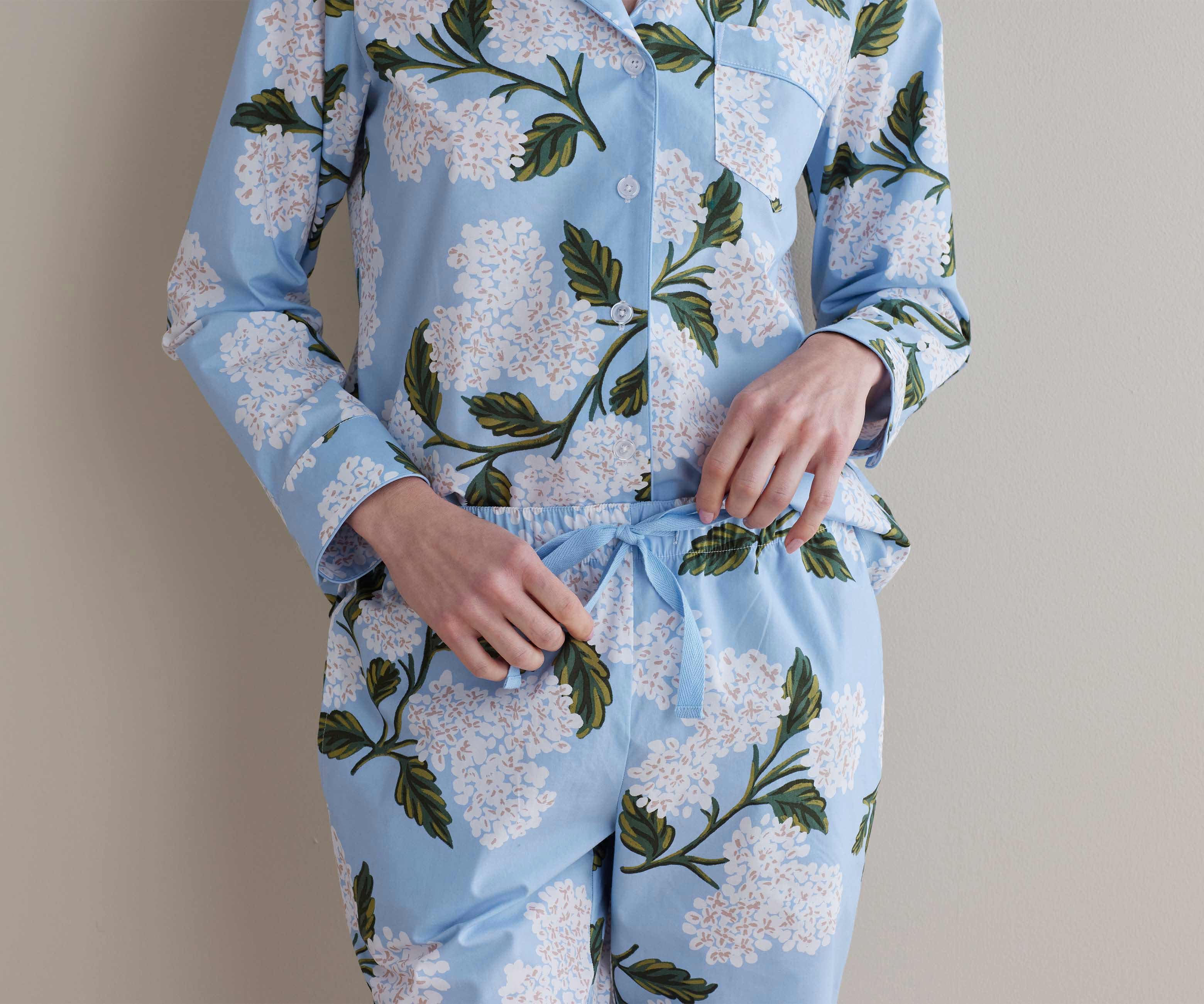 Poplin Button Front Long Set - Hydrangea - Image 5