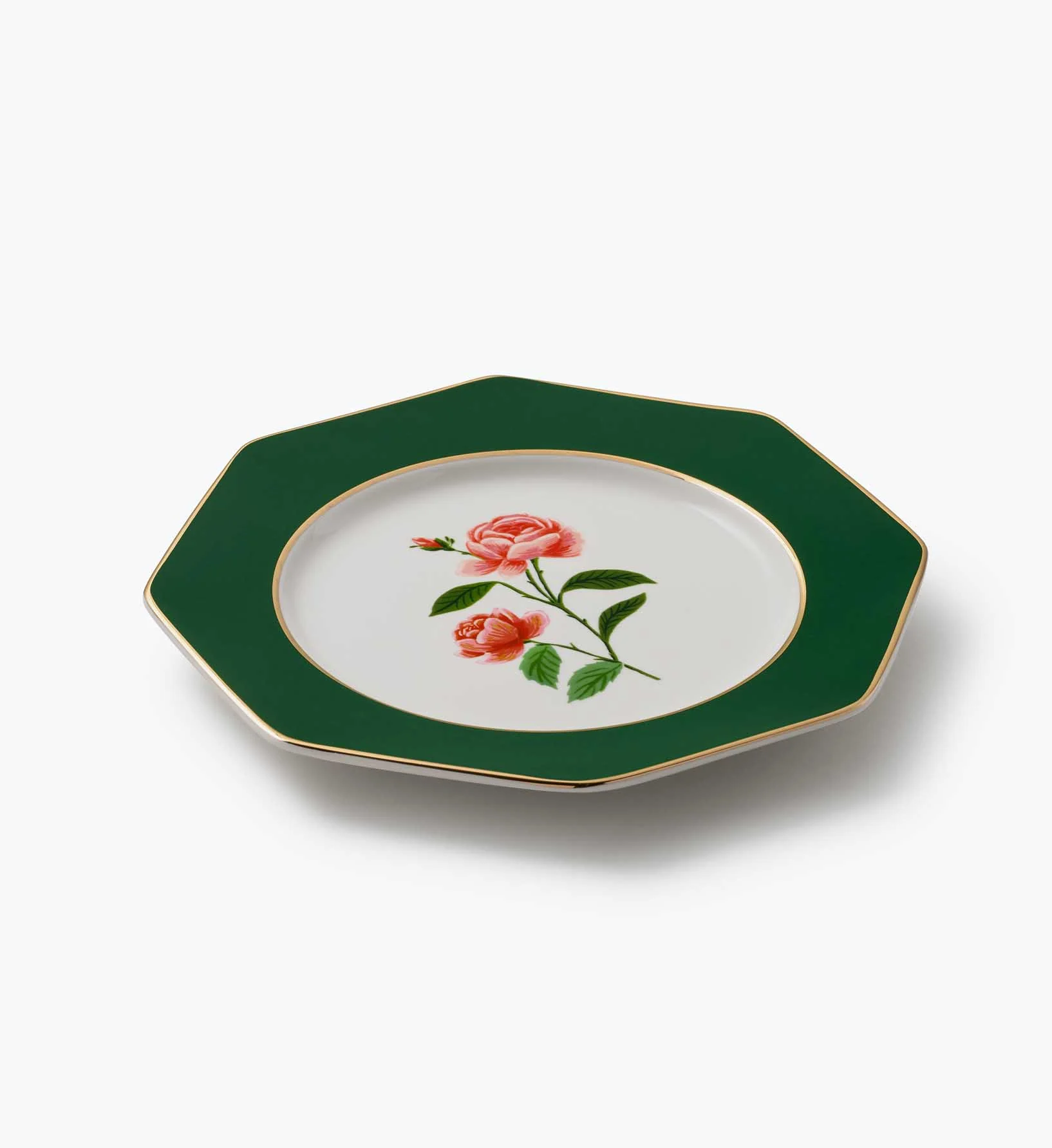 Porcelain Dessert Plate Set - Roses - Image 15