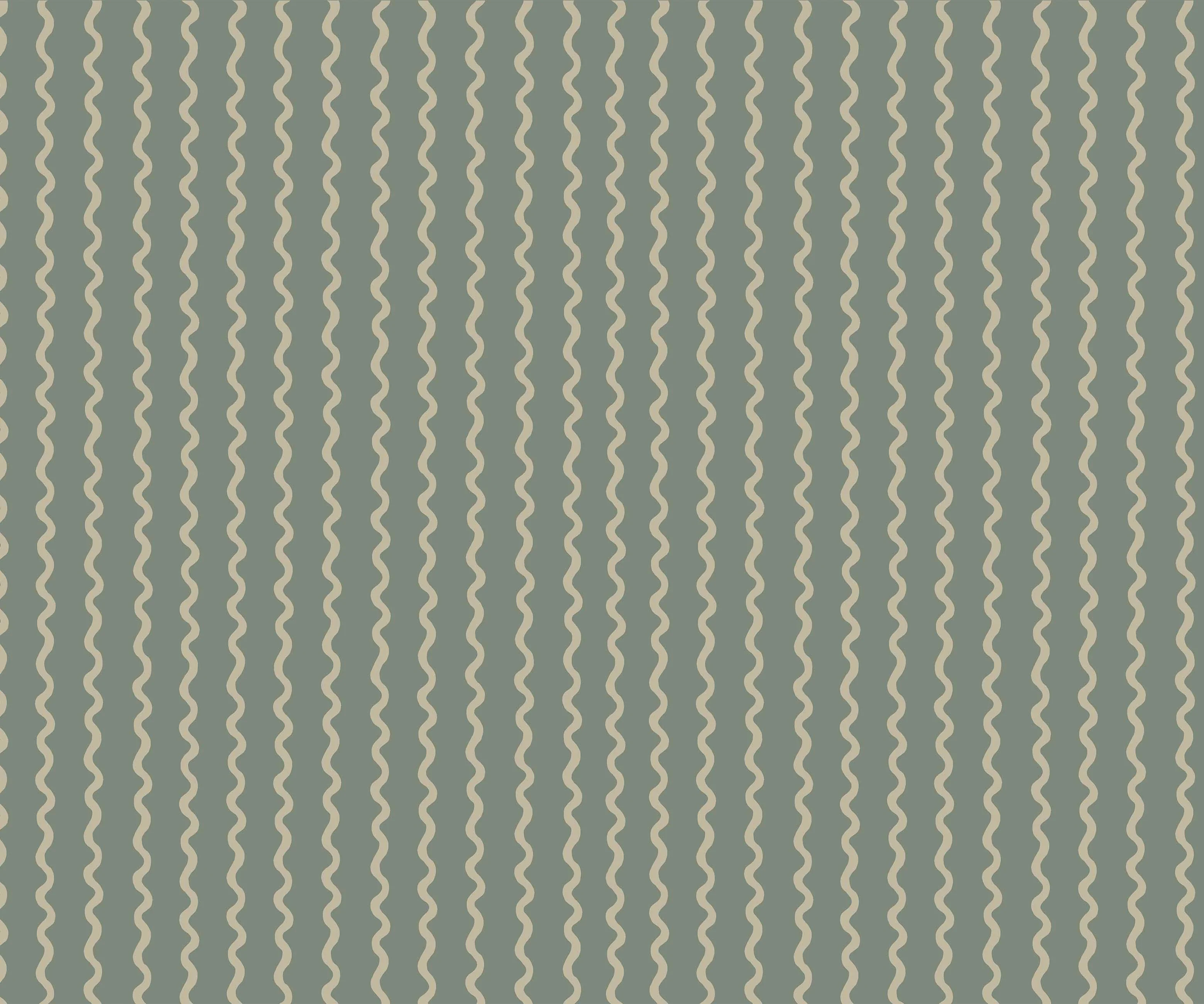 Rickrack Wallpaper - Moss - Image 2
