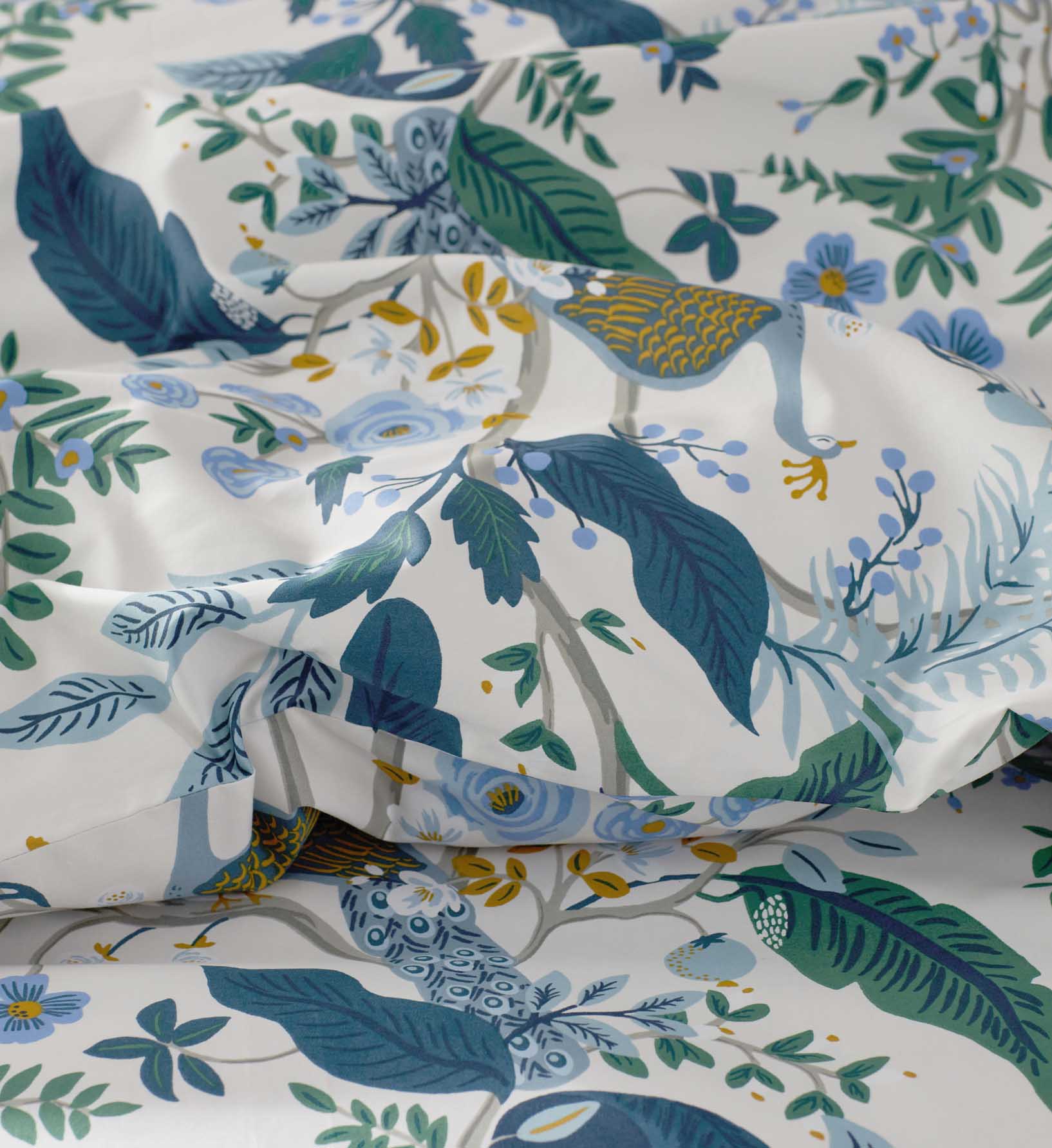 Sateen Duvet Cover - Peacock Ivory - Image 3