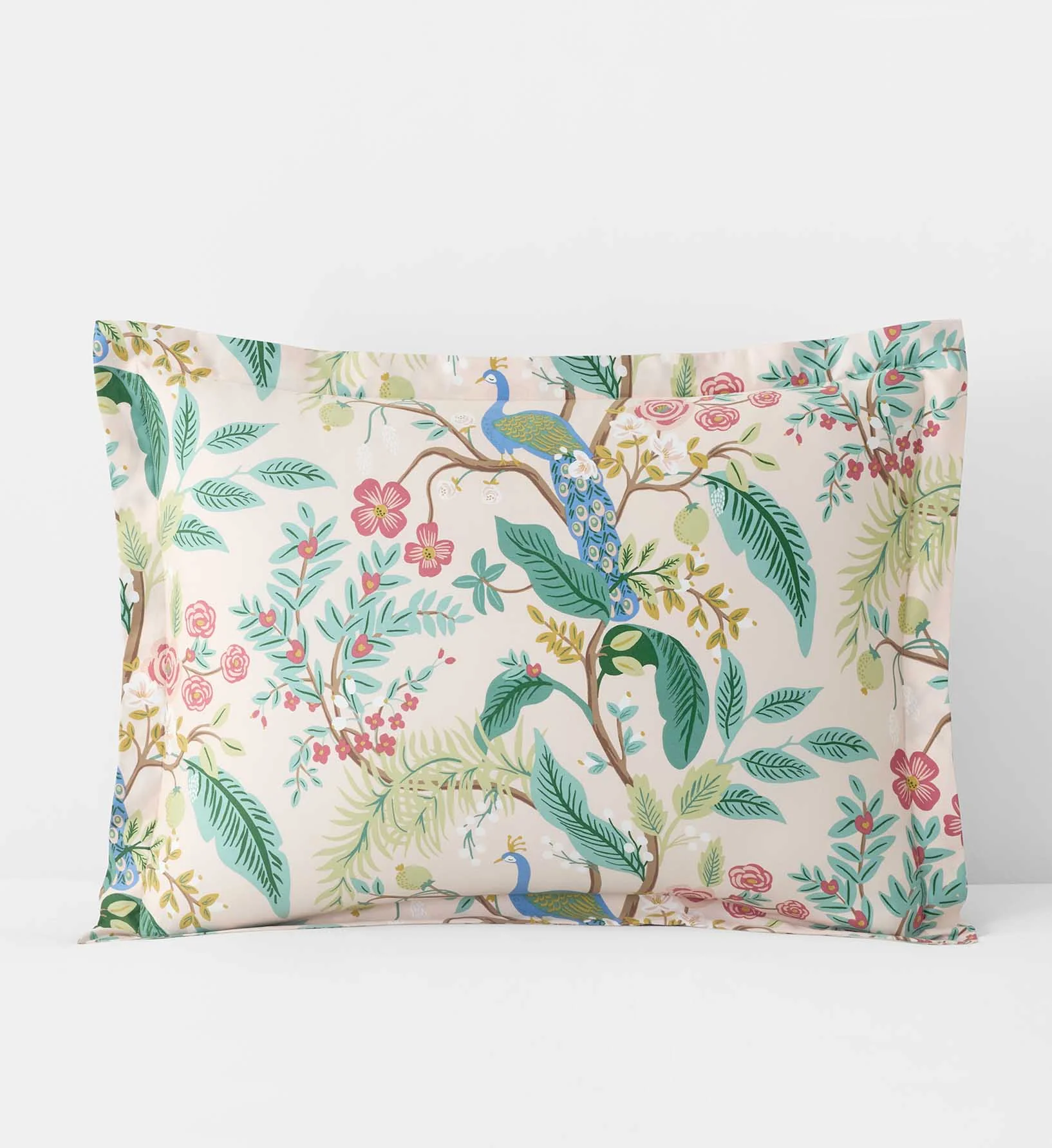 Sateen Sham - Peacock Blush
