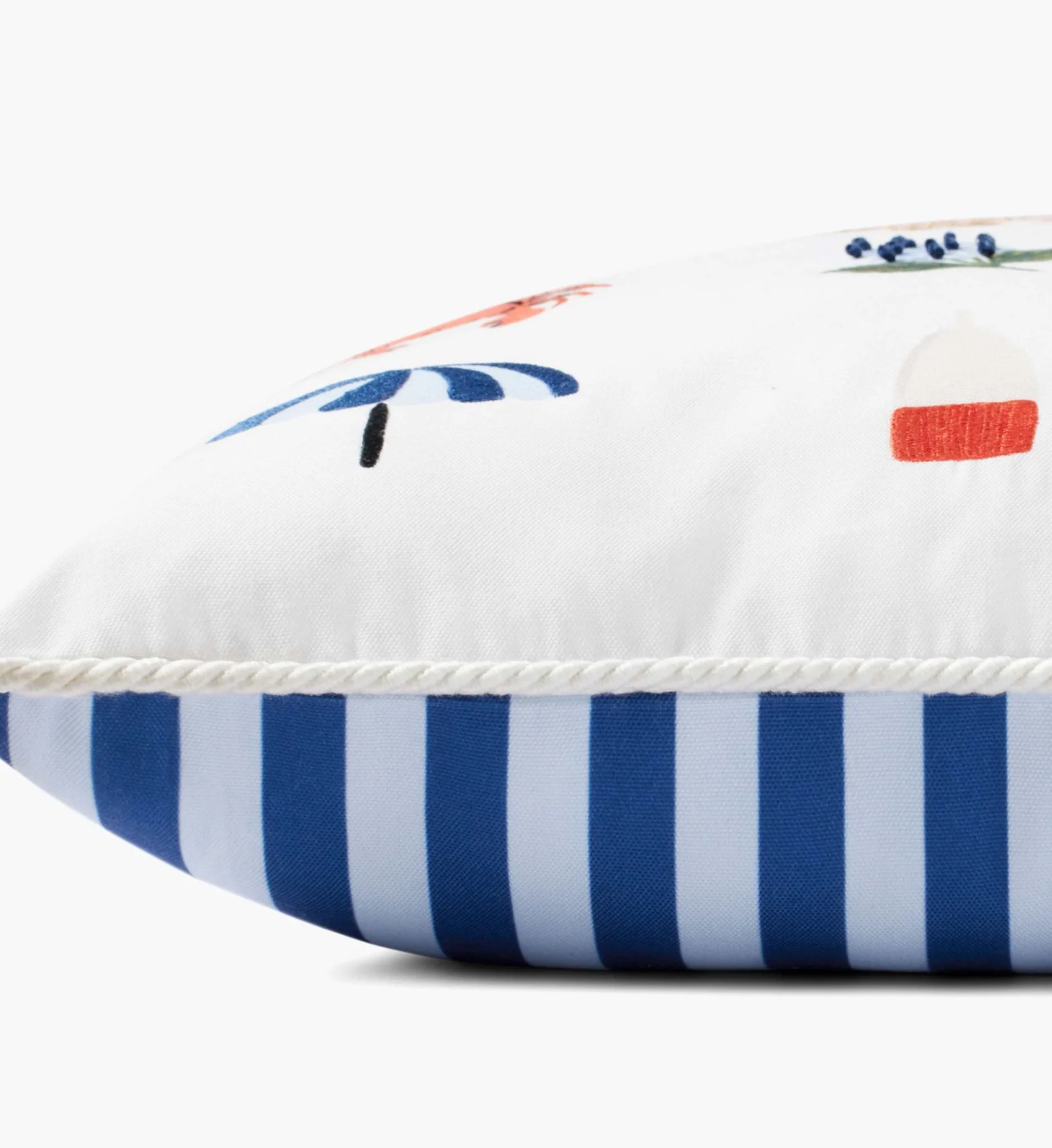 Seaside Embroidered Pillow - White - Image 2