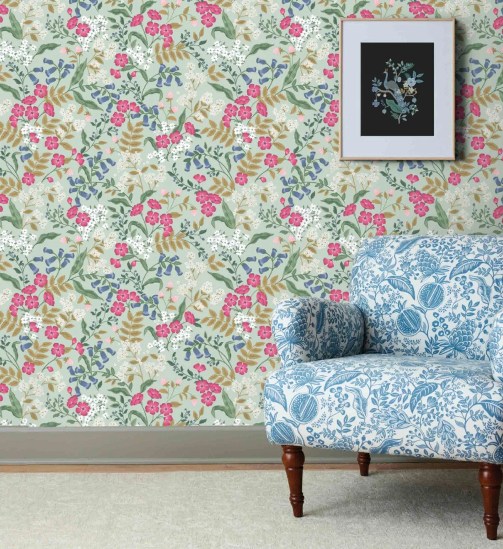 Sweetbrier Peel & Stick Wallpaper - Mint - Image 3