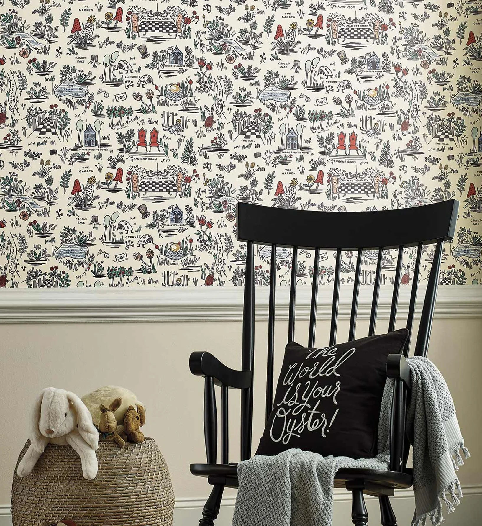 Wonderland Peel & Stick Wallpaper - Cream - Image 3